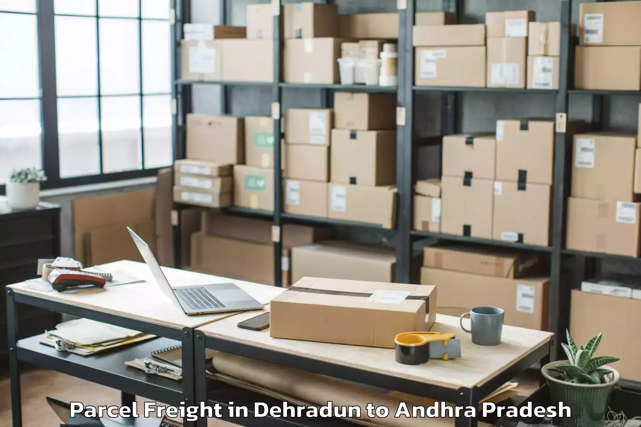 Book Dehradun to Chejerla Parcel Freight